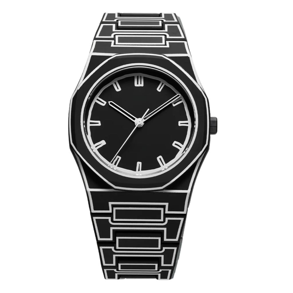 Roman Black Sketch Watch