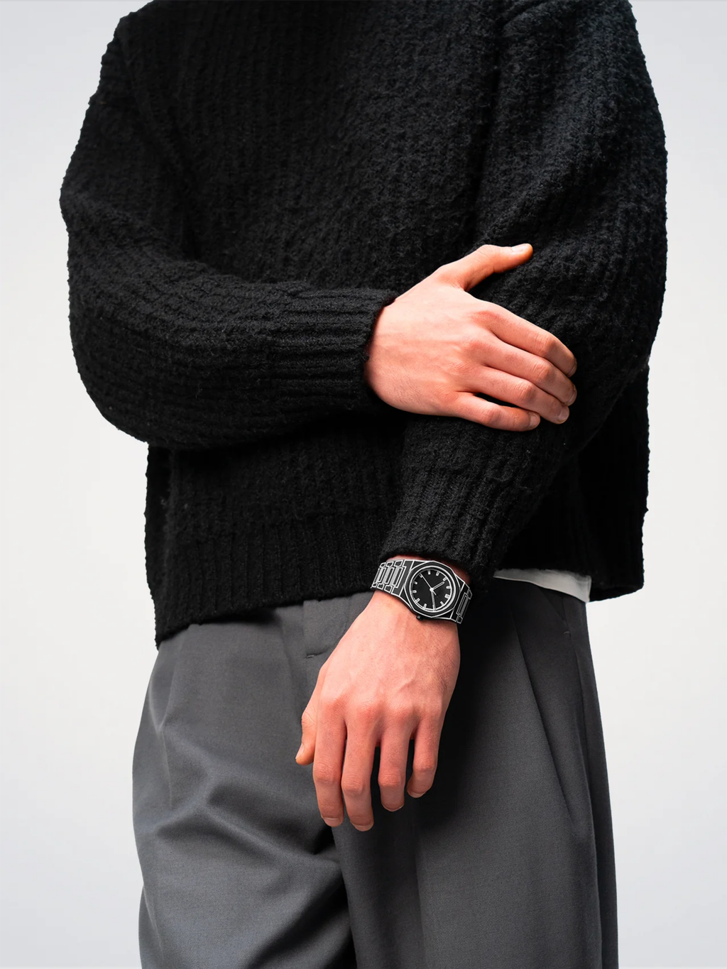 Roman Black Sketch Watch