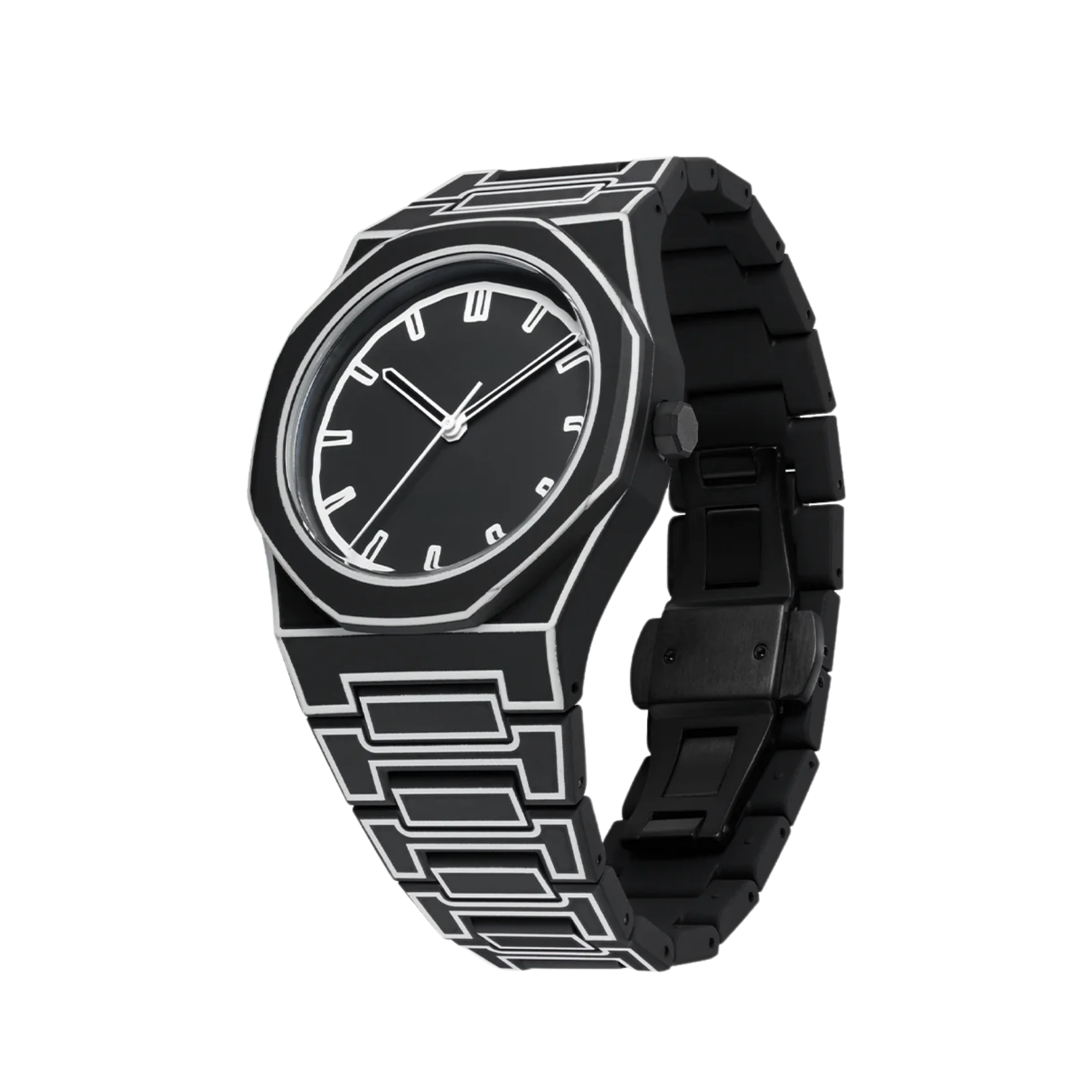 Roman Black Sketch Watch