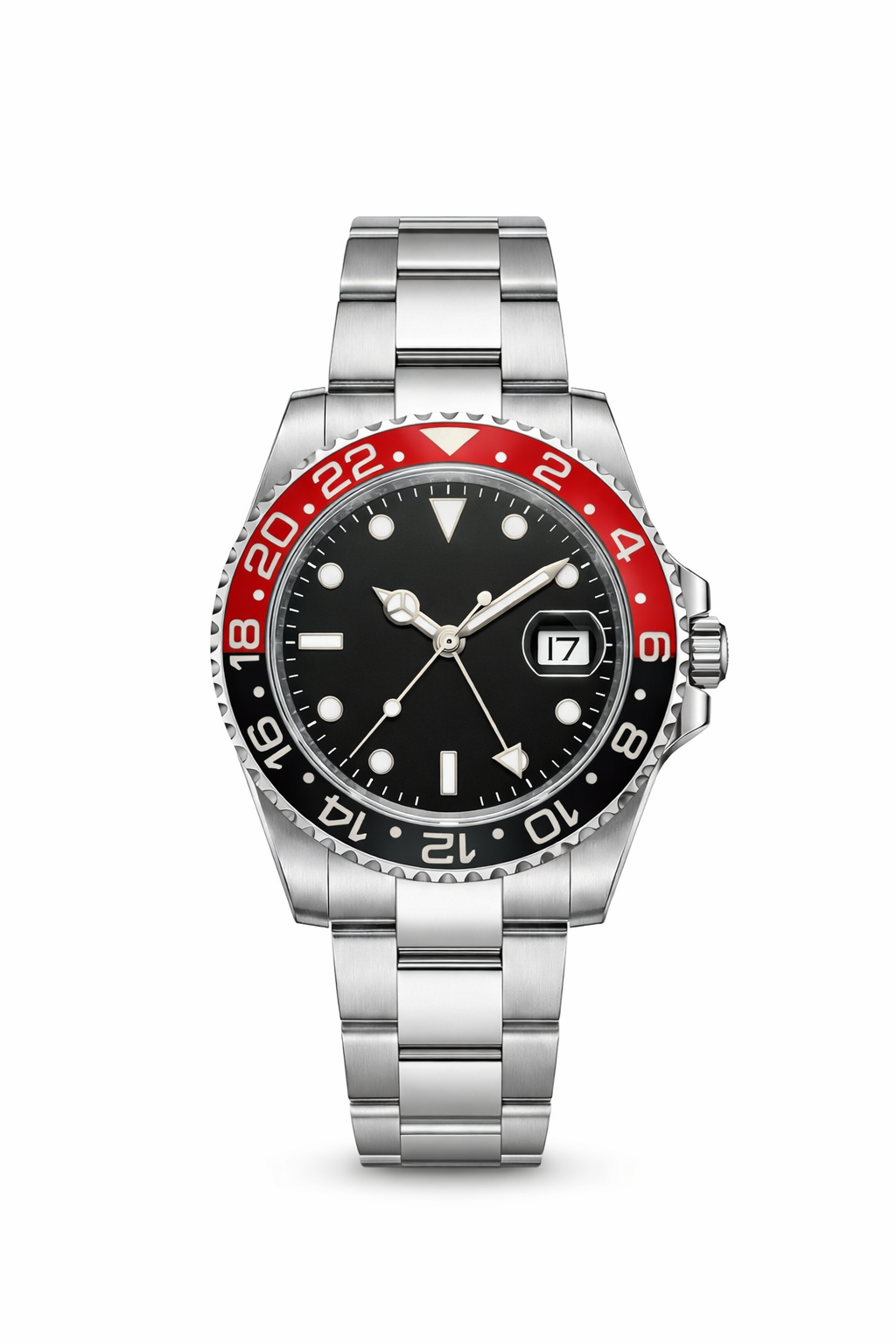Steel GMT Quartz Watch