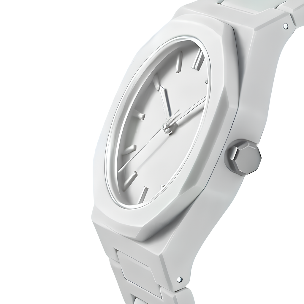 Roman Full White Watch