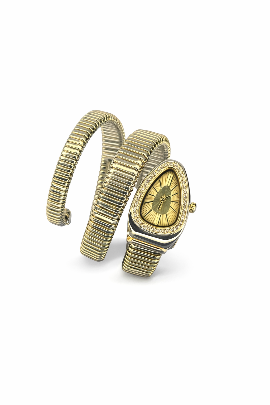 Vintage Yılan Bileklik Saat – Gold Classic