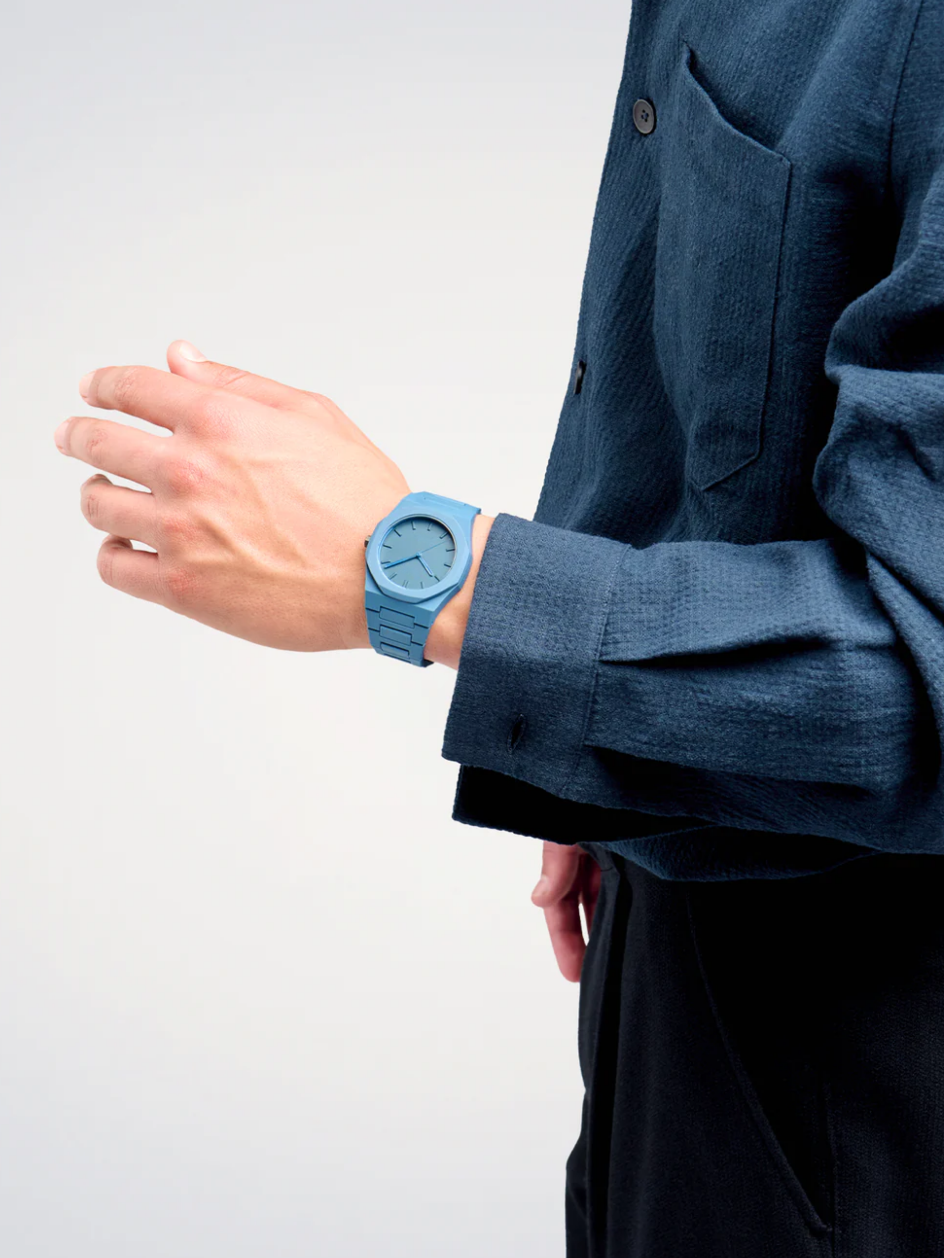 Roman Full Blue Watch