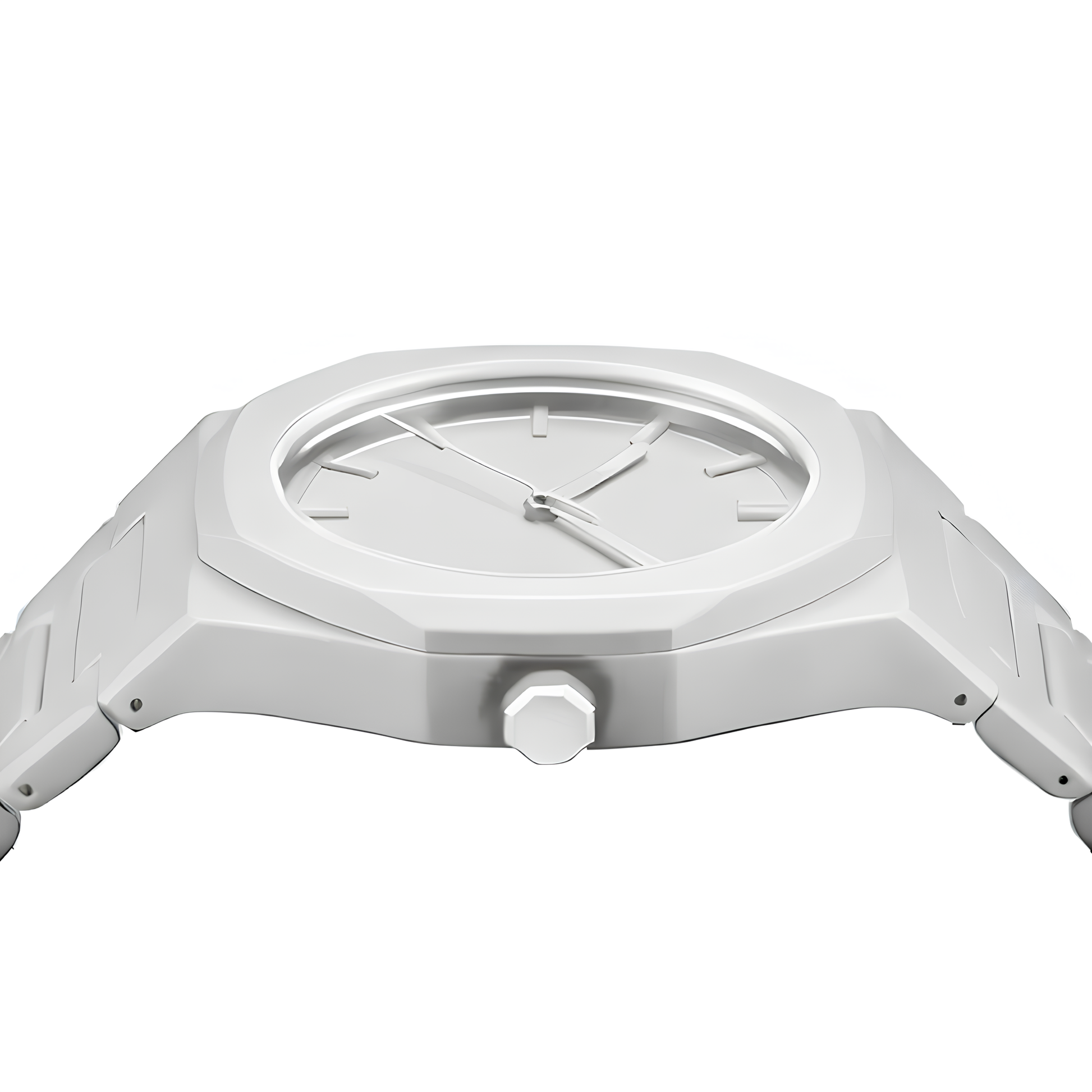 Roman Full White Watch