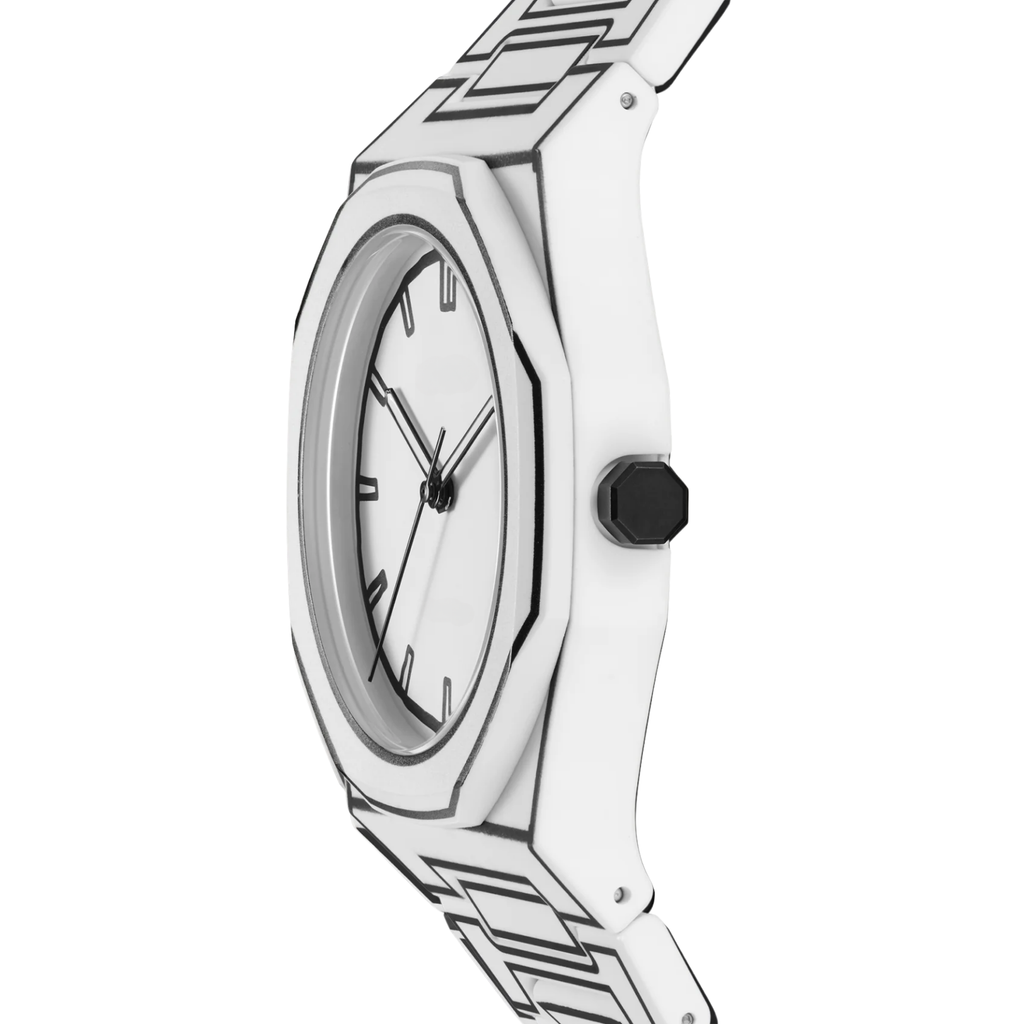 Roman White Sketch Watch