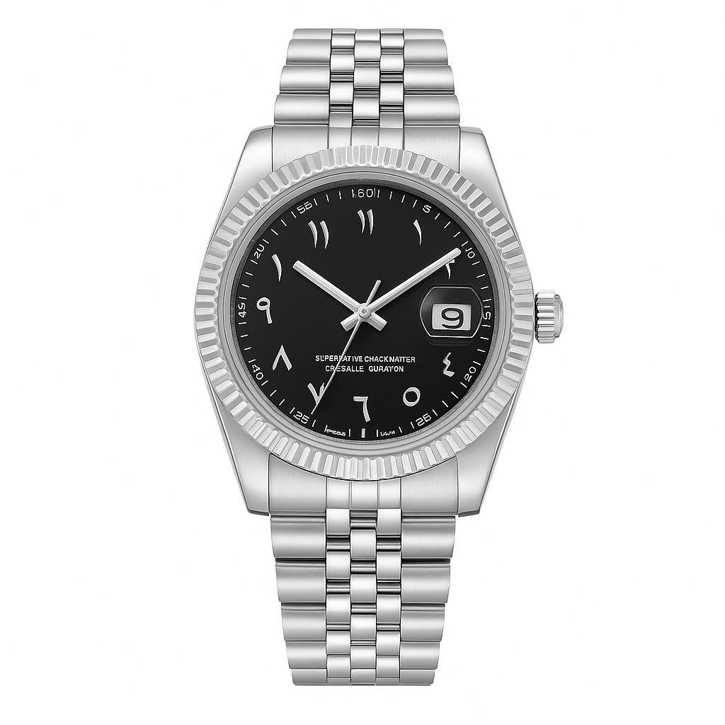Arabic Steel Black Watch