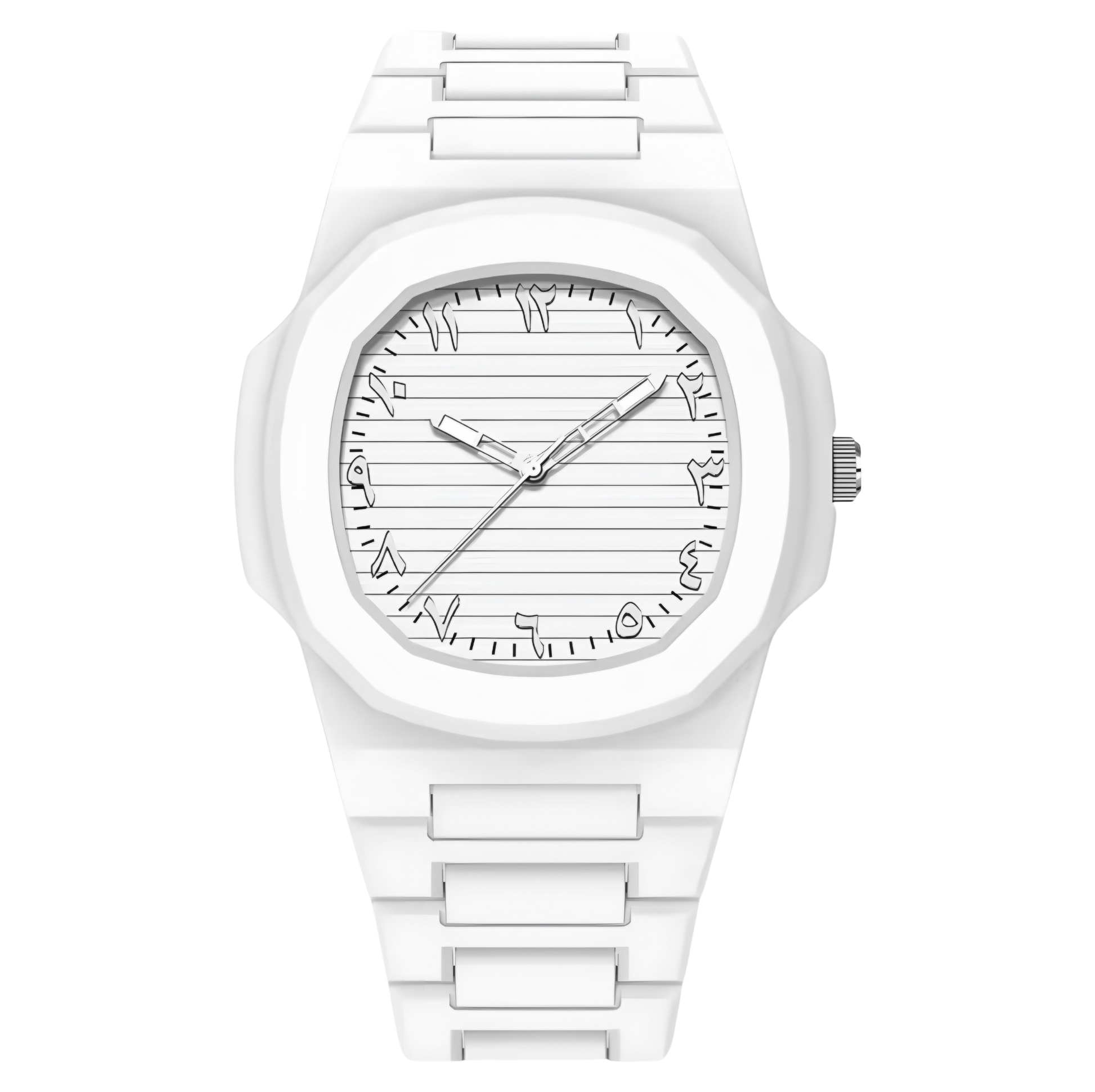 Arabic Raven Full White Watch