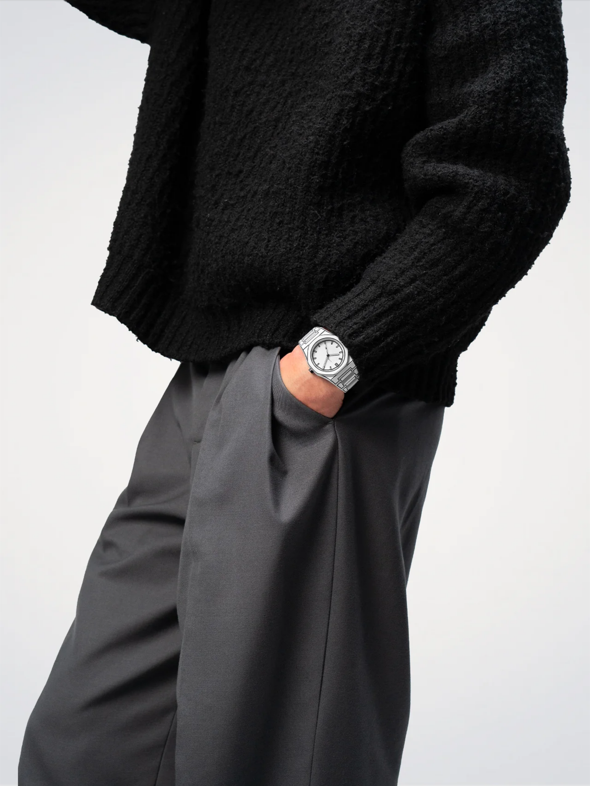 Roman White Sketch Watch