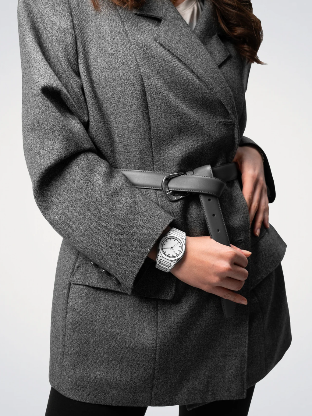 Roman White Sketch Watch