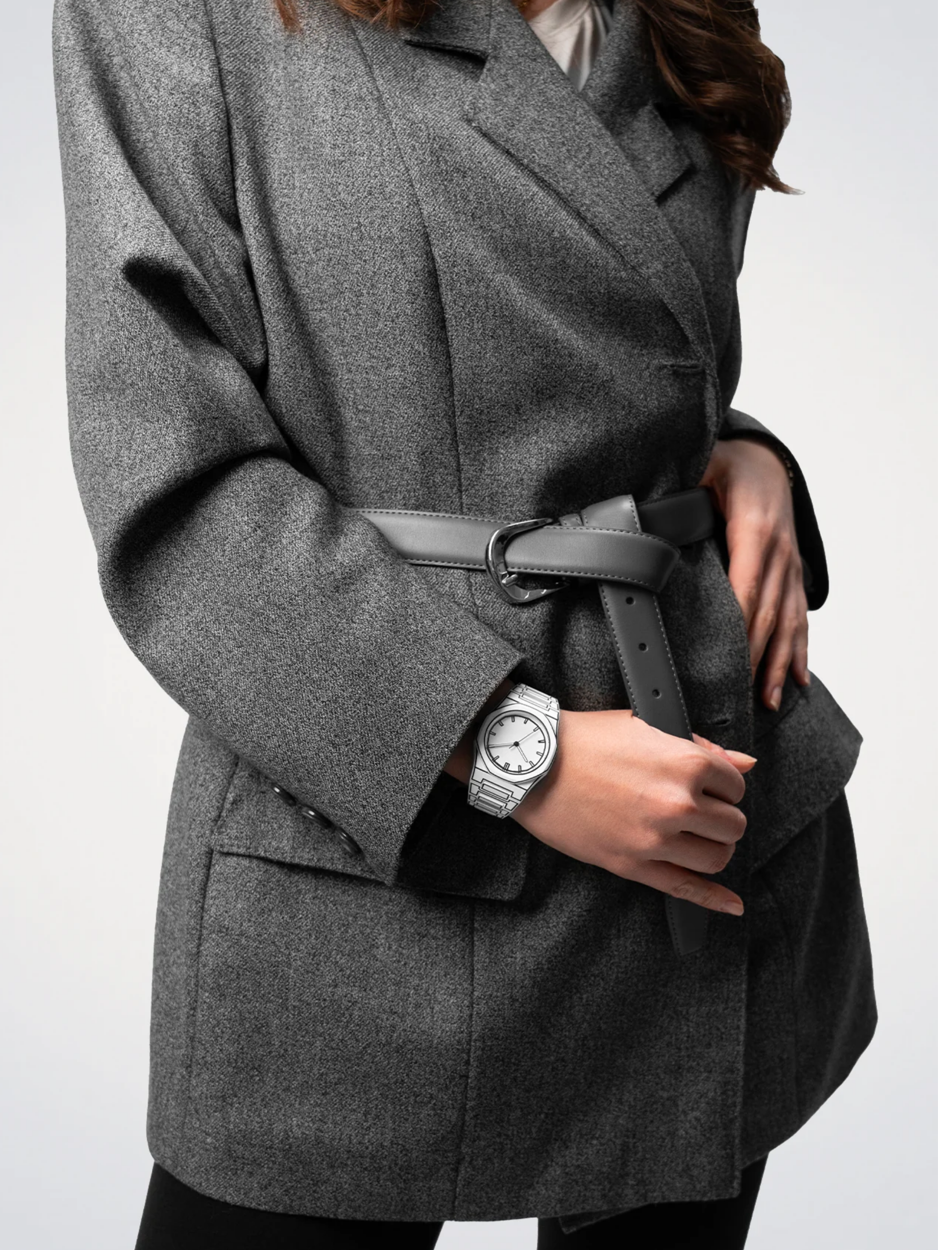 Roman White Sketch Watch